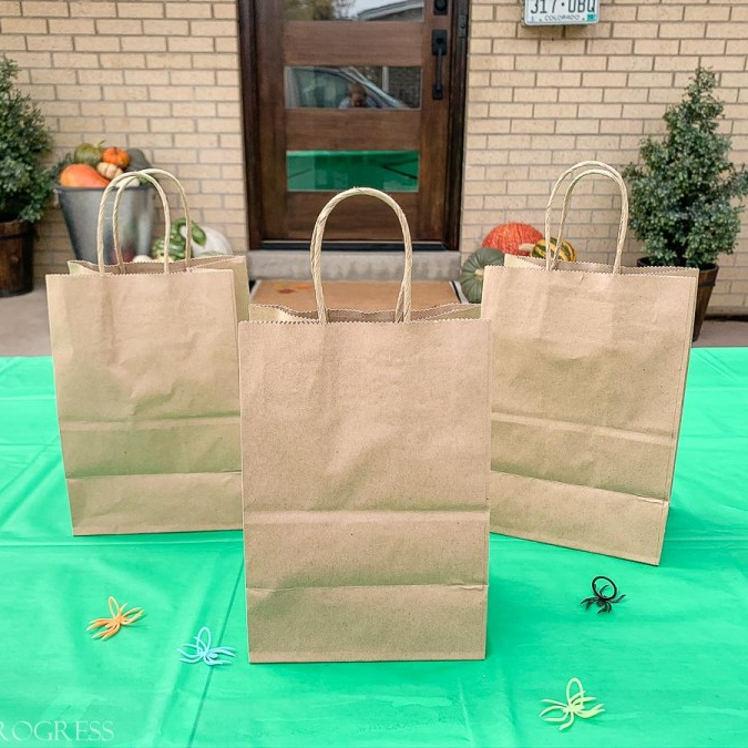 COVID-safe Trick or Treat paper bags social distance Halloween