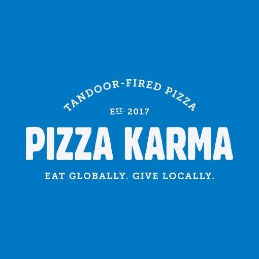Pizza Karma. Tandoor-fired pizza. Established 2017. Eat globally. Give locally.